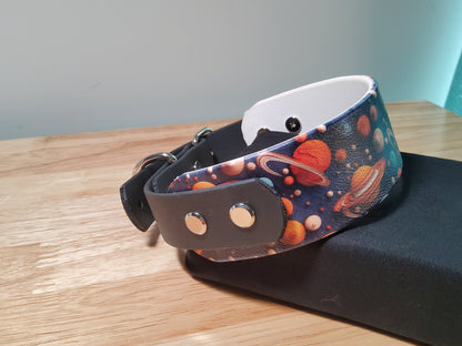 Galaxy Planet Biothane Dog Collar
