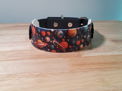 Galaxy Planet Biothane Dog Collar