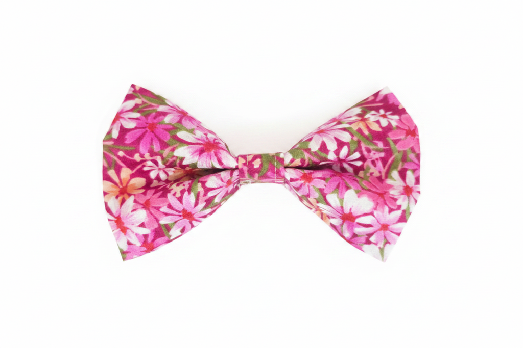 Collar Bow - Pink Floral