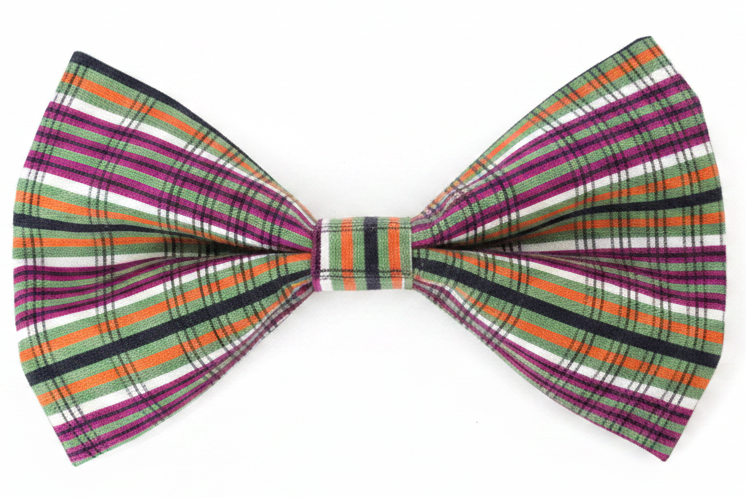 Multicolor Striped Bow