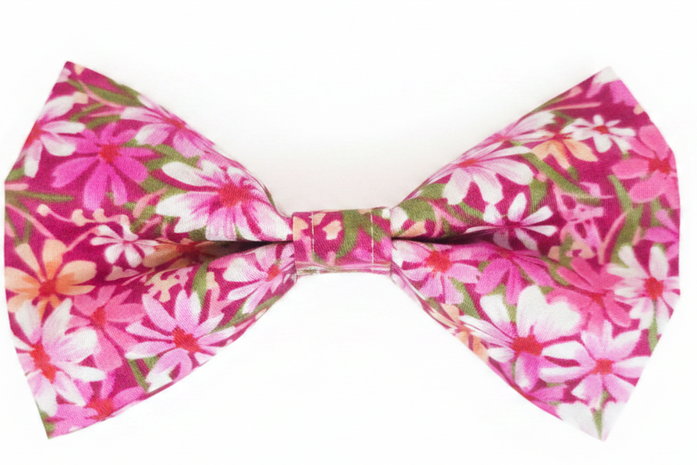 Collar Bow - Pink Floral