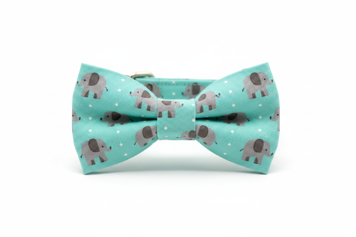 Teal Elephant Bow